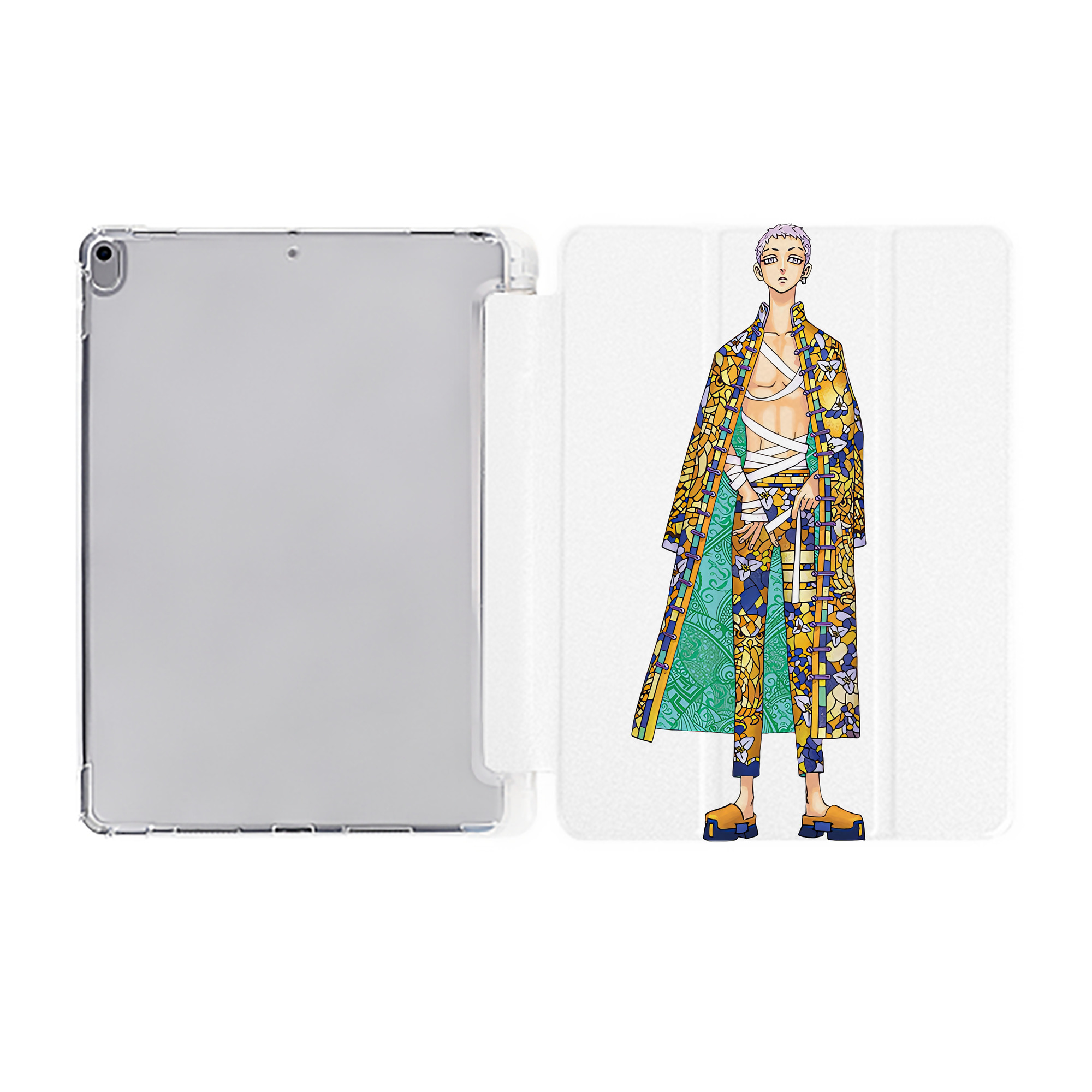 （画像用） 東京リベンジャーズ Tokyo Revengers IPad ケース ペン収納付き 三つ折りスタンド PUレザー×シリコン 対応機種9.5/10.5/10.9インチ